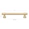 Gliderite Hardware 5-1/16 in. Center to Center Champagne Gold Classic Euro Bar Pull - 4361-128-CHPG 4361-128-CHPG-1 - alternate 2